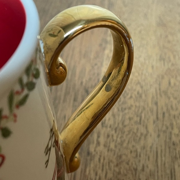 Anthropologie Red and Gold Christmas Santa Mug - Picture 6 of 8